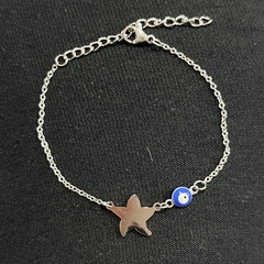 Pulsera acero quirúrgico dije estrella 1mm 1162-1