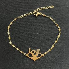 Pulsera acero dorado love 1448-138