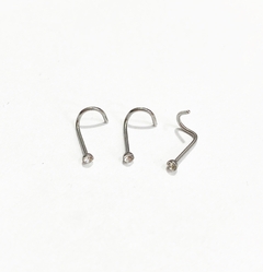 piercing espiral diamante plateado 1.5mm caja *40