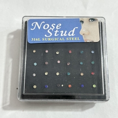 Piercing recto diamante colores x24 pcs 1200-2