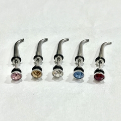 Aro piercing colmillo con diamante colores pack x12pcs 1390