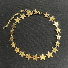 Pulsera acero dorado estrellas 1448-102