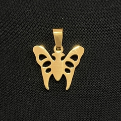 Dije acero dorado mariposa 1486-5