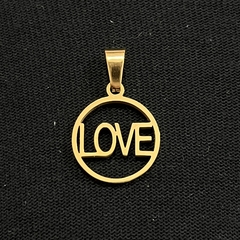 Dije acero dorado love 1478-29