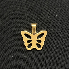 Dije acero dorado mariposa 1479-35