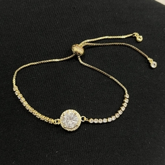 Pulsera cobre baño de oro Strass 4822-1 - comprar online