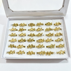 Anillo serpiente acero dorado caja x36 pcs - comprar online