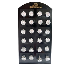 Arito acero quirúrgico diamante 6mm pack 12pares