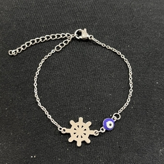 Pulsera acero quirúrgico con dije timón