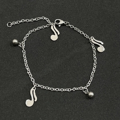 Pulsera acero quirúrgico con dijes