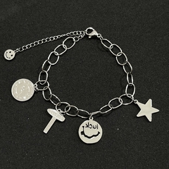 Pulsera acero quirúrgico dije Lucky