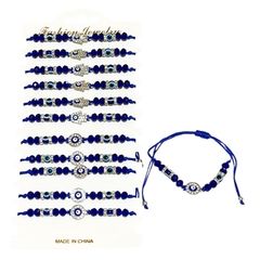 Pulsera hilo azul con dije Strass pack 12un.