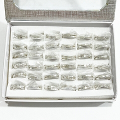 Anillo Strass caja x36 acero blanco - comprar online