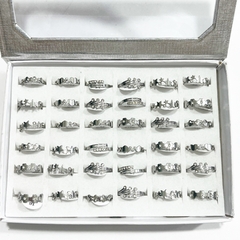 Anillo surtidos caja x36 acero quirúrgico - comprar online