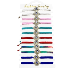 Pulsera hilo dije mano pack x12