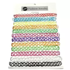 Choker elastica tatto colores paquete - Bling