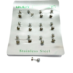 Aro Piercing diamante x12 pcs 1444-5