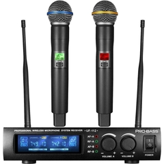 Microfono Inalambrico doble Probass UF-112 UHF - comprar online