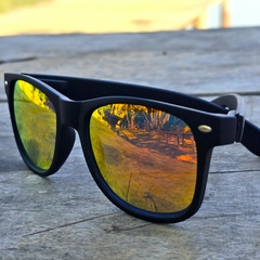 OCULOS OASIS - PRETO ESPELHADO LARANJA