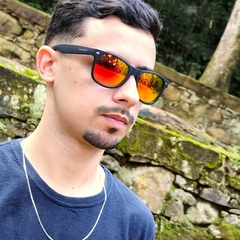 OCULOS OASIS - PRETO ESPELHADO LARANJA - comprar online