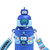 Botella Termo Termica Robot azul Antiderrame Acero 600ml - comprar online