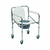 SILLA SANITARIA CROMADA PLEGABLE CON RUEDAS MC696