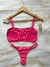 Bikini strapless rosada