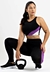 Cropped + Calça Legging Preto com Roxo e Branco Conjunto Metamorfose | REF: MTF6 - Bella Ativa Fitness store