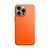 Capa Couro MagSafe para iPhone 14 ao 15 Pro Max - Laranja