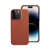 Capa Couro Premium para iPhone X ao 15 Pro Max - Marrom