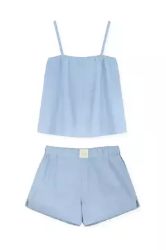 Copacabana Short Set Pajamas Light Blue en internet