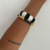 Bracelete esmaltado preto e branco banhado em ouro 18 K