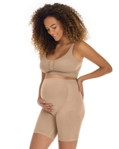 Bermuda Maternity Bege sem Costura