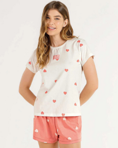 Pijama Feminino Manga Curta com Shorts - comprar online