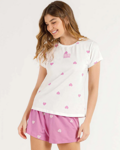 Pijama Feminino Manga Curta com Shorts - comprar online