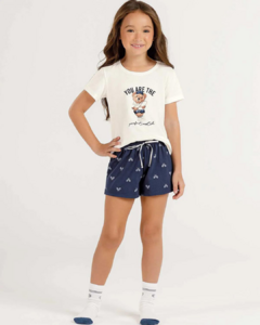 Pijama Feminino Infantil Manga Curta - comprar online