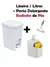 Kit de Lixeira Cesto Rattan 7 litros + Porta Detergente +Rodinho