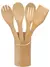 Kit 5 Peças Utensílios Em Bambu Conjunto Colher De Pau para Cozinha (4 Talheres) - comprar online