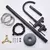 Single Handle Mixer Tap for Bathtub, 360 Rotation Spout with ABS Handshower, Black Bath Mixer, Floor Stand Bathtub