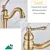 Rozin-Antique Brass Basin Faucet, Deck Montado, Único Punho, Guindaste Do Banheiro, Bico Longo, Pia Do Lavatório, Torneira Misturadora a Frio Quente, 5 Cores - Construção Barata