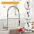 Single Lever Pull Down Spring Spout Mixer Tap, Torneiras de latão para pia de cozinha, guindaste de água quente e fria, 9009