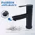 Pia da bacia Torneira Do Banheiro Deck Montado Bacia De Água Fria Quente Torneiras Misturadoras Matte Black Lavatory Sink Tap Crane - comprar online