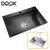 DQOK-aço inoxidável retangular Kitchen Sink Slot, Drain Basket e Pip Bacia