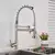 ULGKSD Bronze Kitchen Faucet 360 Rotate, Single Handle, Pull Down Spray Head, Torneira misturadora de água quente e fria para pia de cozinha