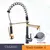 ULGKSD Bronze Kitchen Faucet 360 Rotate, Single Handle, Pull Down Spray Head, Torneira misturadora de água quente e fria para pia de cozinha