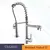 ULGKSD Bronze Kitchen Faucet 360 Rotate, Single Handle, Pull Down Spray Head, Torneira misturadora de água quente e fria para pia de cozinha - Construção Barata