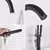 Single Handle Mixer Tap for Bathtub, 360 Rotation Spout with ABS Handshower, Black Bath Mixer, Floor Stand Bathtub