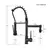 Imagem do ULGKSD Bronze Kitchen Faucet 360 Rotate, Single Handle, Pull Down Spray Head, Torneira misturadora de água quente e fria para pia de cozinha