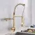 ULGKSD Bronze Kitchen Faucet 360 Rotate, Single Handle, Pull Down Spray Head, Torneira misturadora de água quente e fria para pia de cozinha na internet