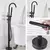 Single Handle Mixer Tap for Bathtub, 360 Rotation Spout with ABS Handshower, Black Bath Mixer, Floor Stand Bathtub - loja online